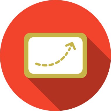 ok düz simgesi, vektör illüstrasyonu