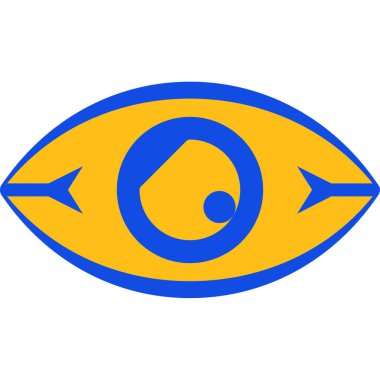 Beyaz arkaplanda izole edilmiş göz simgesi vektörü