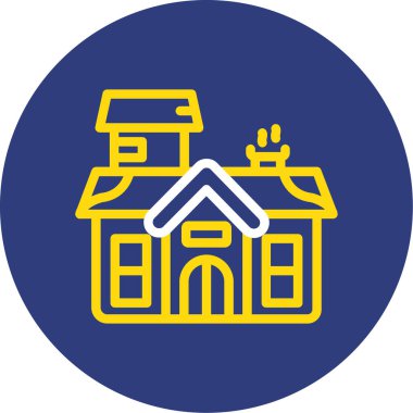 Ev. Web simgesi basit illüstrasyon