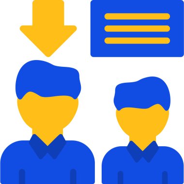 Müşteri geldi. Web simgesi basit illüstrasyon