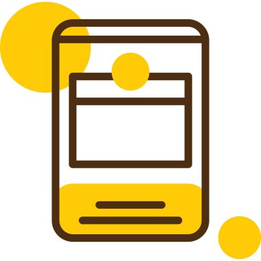 - Telefon. Web simgesi basit illüstrasyon