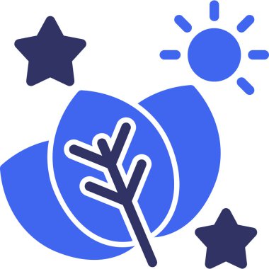 Bir bitki simgesinin vektör illüstrasyonu