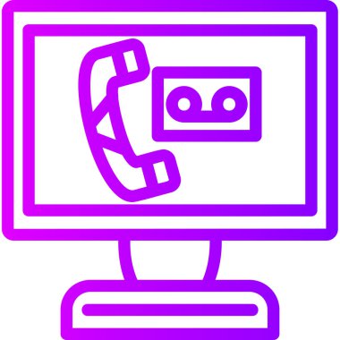 Bir telefon simgesinin vektör illüstrasyonu