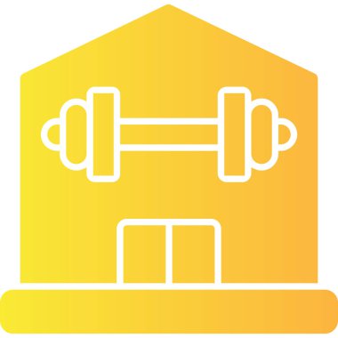 Spor salonu. Web simgesi basit tasarım