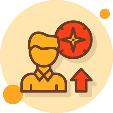 İş adamı. Web simgesi basit illüstrasyon