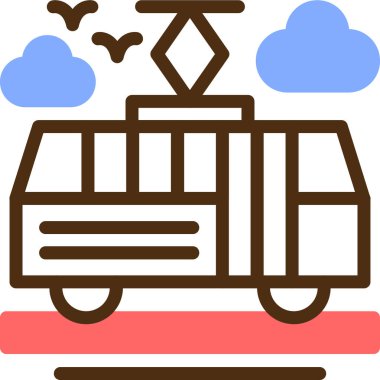 dosya özeti biçiminde otobüs durağı ulaşım simgesi