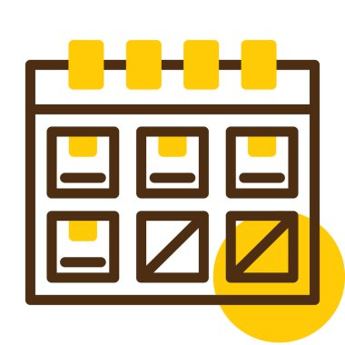 Takvim tarihi simgesi ana hatları vektörü. Program tarihi. olay tarihi