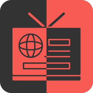 Televizyon vektör simgesi