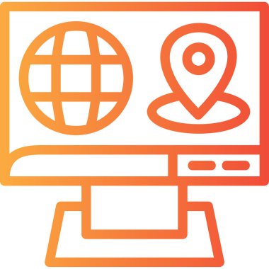 harita pin simgesi, vektör illüstrasyonu basit tasarım