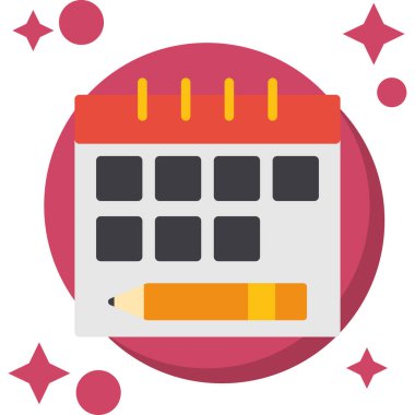 Takvim. Web simgesi basit illüstrasyon