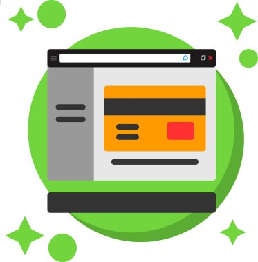 Tarayıcı tarayıcı internet simgesi düz biçimli