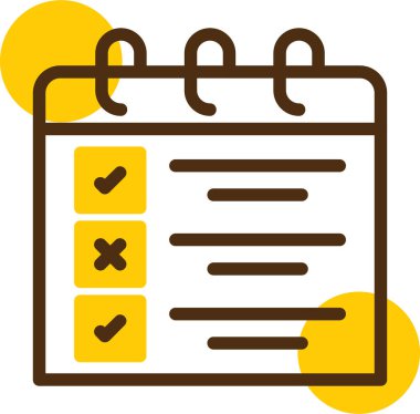 Kontrol listesi simgesi, vektör illüstrasyonu