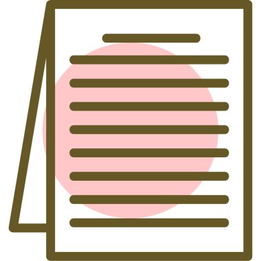 Belge. Web simgesi basit illüstrasyon