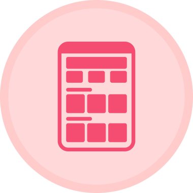 Hesap makinesi. Web simgesi basit illüstrasyon