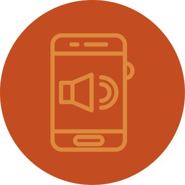 Cep telefonu. Web simgesi basit illüstrasyon