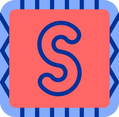 Bir harf simgesinin vektör illüstrasyonu