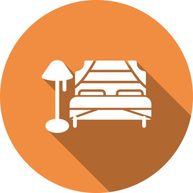 yatak ikonu vektör illüstrasyonu