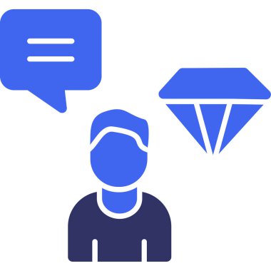 Konuş. Web simgesi basit illüstrasyon