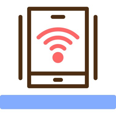 Kablosuz. Web simgesi basit illüstrasyon