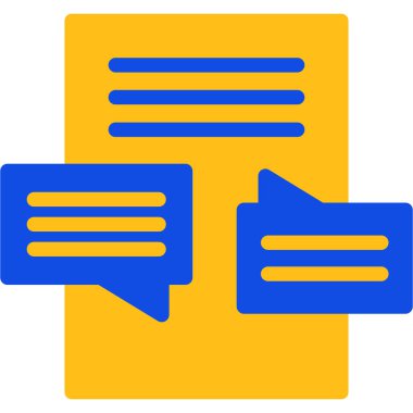 Sohbet ileti simgesi, vektör illüstrasyonu