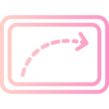 Modern b 'nin vektör illüstrasyonunda okun eksik simgesi