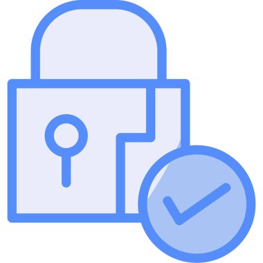 lock icon, vector illustration simple design