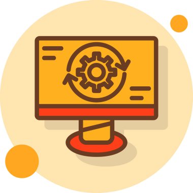 bilgisayar web simgesi, vektör illüstrasyonu