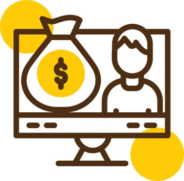 Para ve yatırım için işletme yönetimi ikonu