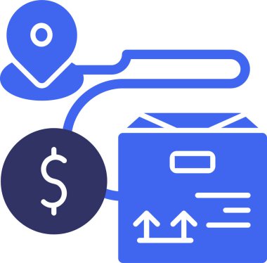 Dolar. Basit tasarım. Para simgesinin illüstrasyonu