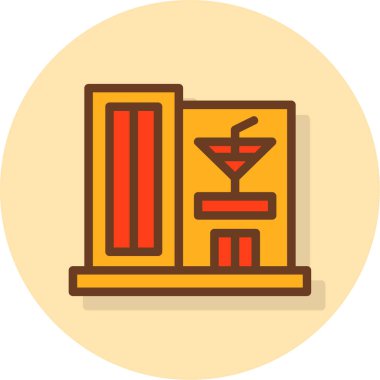 bar tezgahı vektör illüstrasyonu