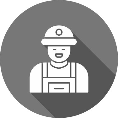 Moda tarzında izole edilmiş işçi simgesi