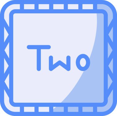 iki renk vektör tasarım simgesi