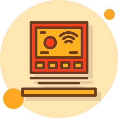 Bilgisayar. Web simgesi basit illüstrasyon