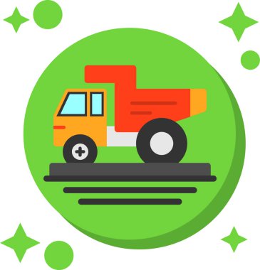 ulaşım aracı düz simgesi