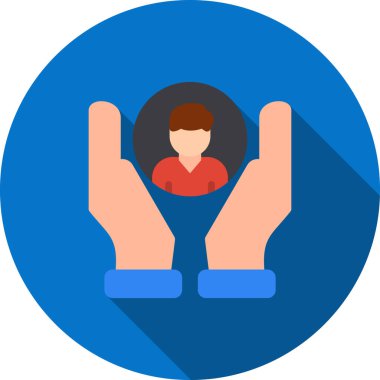 Çember simgesindeki insanların vektör illüstrasyonu