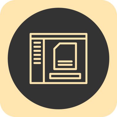 Vektör belgesi Simge illüstrasyonu