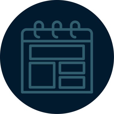 Takvim Simgesi Soyut Arka Gruplamada İzole Edildi