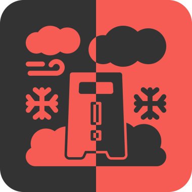 Klima ve klima vektör illüstrasyon simgesi