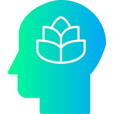 İnsan kafa simgesi vektör illüstrasyonu