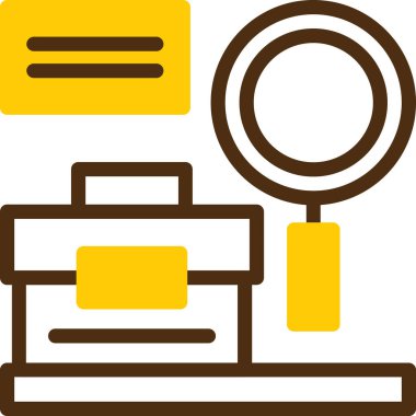 İş bürosu simgesi vektör illüstrasyonu