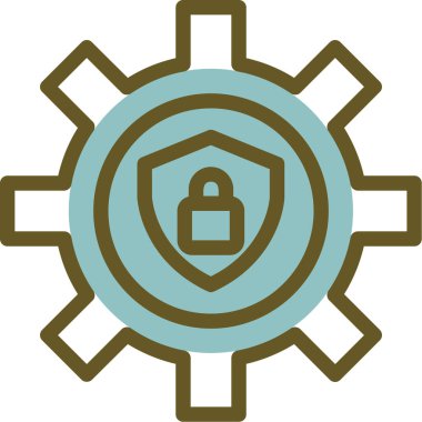 güvenlik simgesi vektör illüstrasyonu