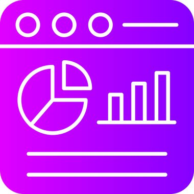 İş grafiği simgesinin vektör çizimi modern simge