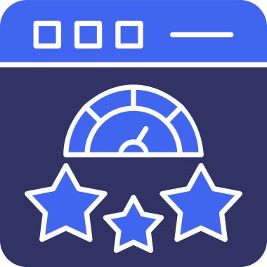 Yıldız derecesi. Web simgesi basit tasarım