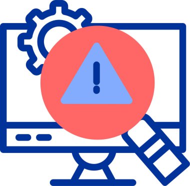 Hata simgesi. Web için basit hata vektör simgeleri çizimi