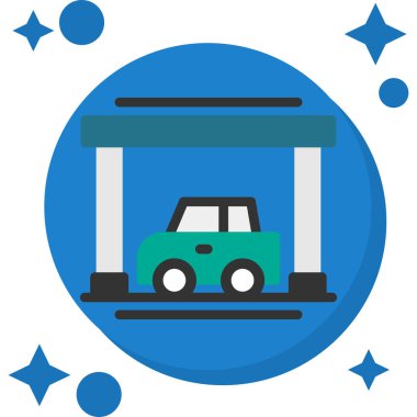 - Araba. Web simgesi basit illüstrasyon