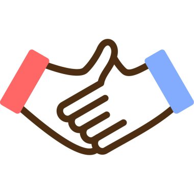 El sıkışma simgesi vektör illüstrasyonu