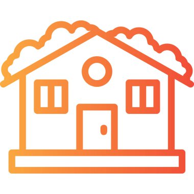 Ev. Web simgesi basit illüstrasyon