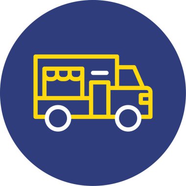 Kamyon simgesinin vektör illüstrasyonu