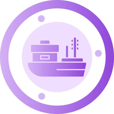 Gemi simgesinin vektör illüstrasyonu