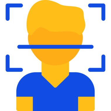 man baş simgesi vektör illüstrasyonu